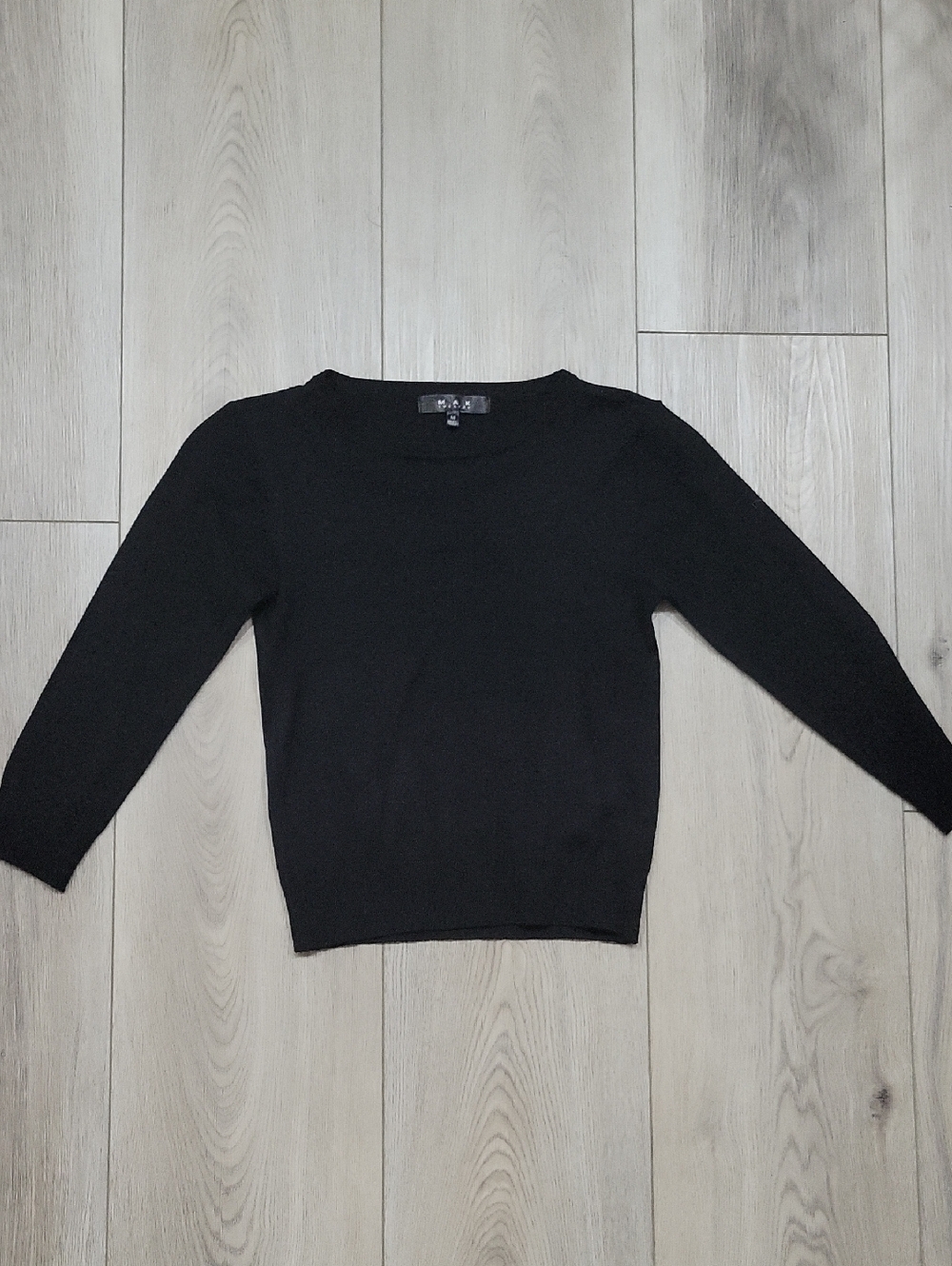 Women's Black Crewneck Sweater - Lightweight Everyday Knit